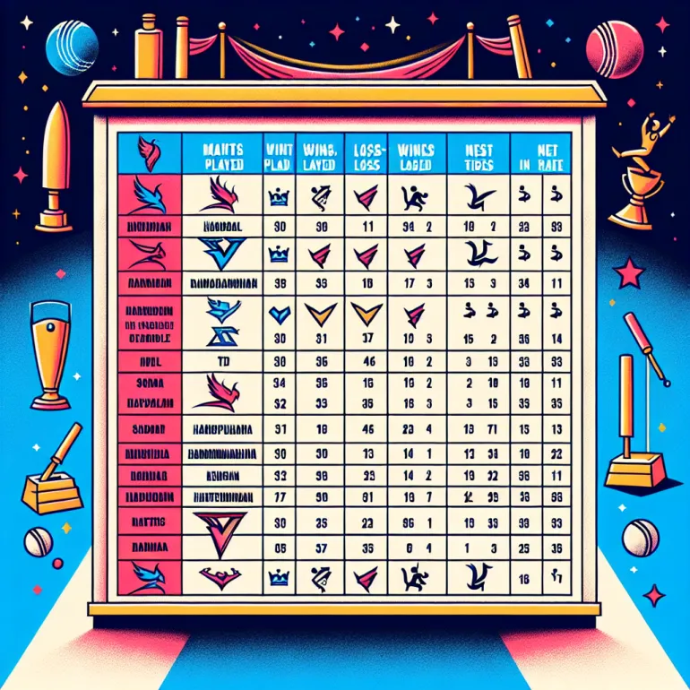Vivo ipl table